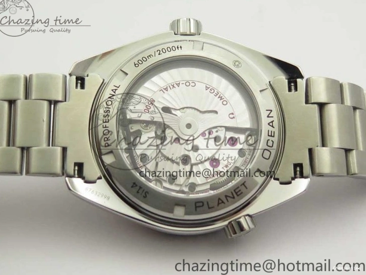 0128 Tailored Planet Ocean Professional Orange Bezel 45.5mm 1:1 VSF Best Edition on SS Bracelet A8500 Super Clone (2 Straps) 7950